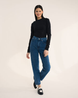 Jeansy Narew ciemnoniebieskie - bawełna z recyklingu