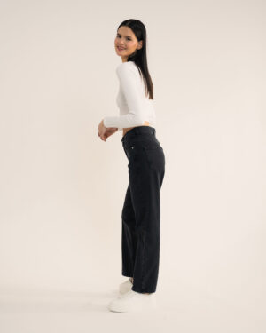 Jeansy Wel czarne - bawełna z recyklingu