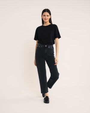 Jeansy Nida czarne - bawełna z recyklingu