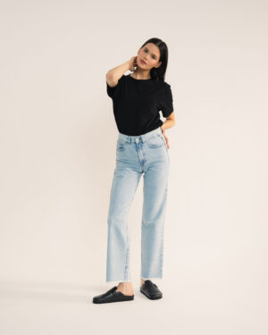 Jeansy Nysa jasnoniebieskie - bawełna z recyklingu